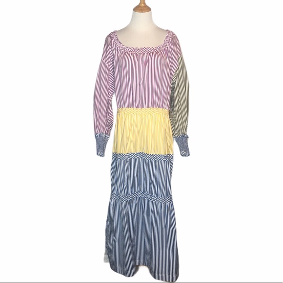 NWT CF Goldman Colorful MultiStripe Maxi Dress 8 - Picture 3 of 13